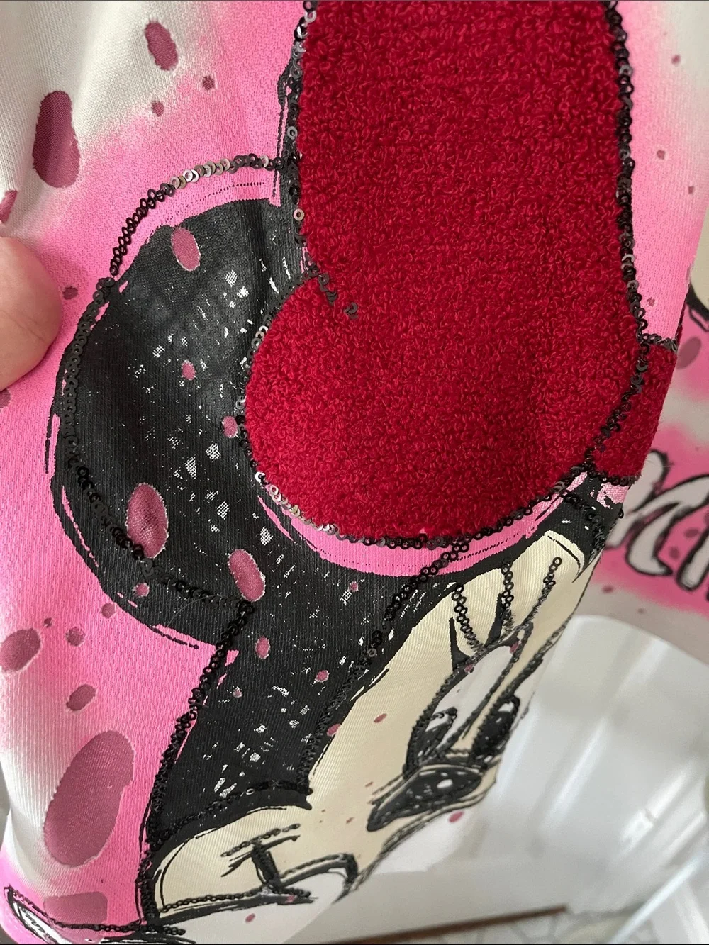 Women’s  Minnie Mouse Graphic  embellished top